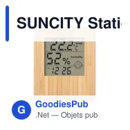 SUNCITY Station météo en bambou - Miniature 2