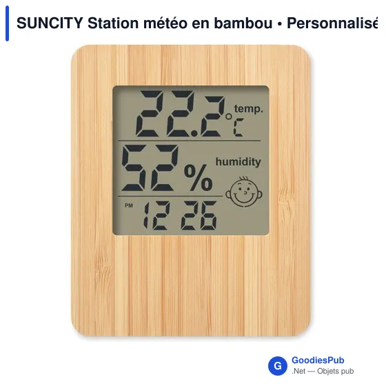 SUNCITY Station météo en bambou - Image 2