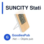 SUNCITY Station météo en bambou - Miniature 3