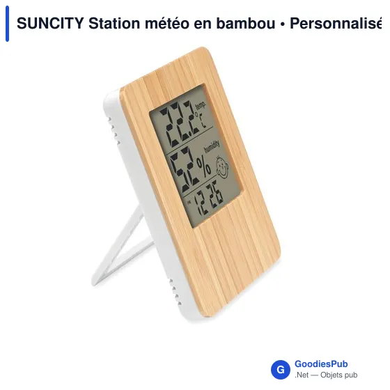SUNCITY Station météo en bambou - Image 3