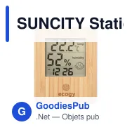 SUNCITY Station météo en bambou - Miniature 5