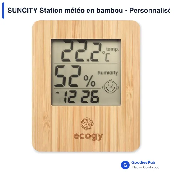 SUNCITY Station météo en bambou - Image 5