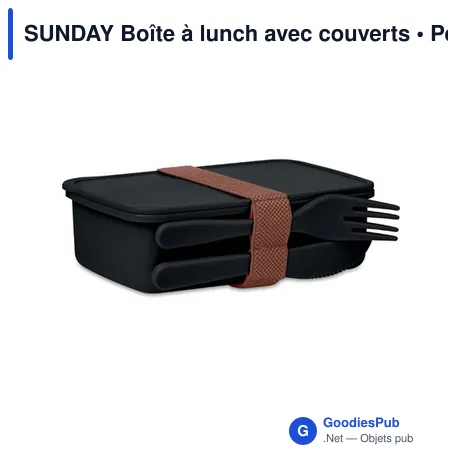 SUNDAY Boîte à lunch avec couverts