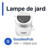 Lampe de jardin personnalisable SunJar avec logo - Miniature 1