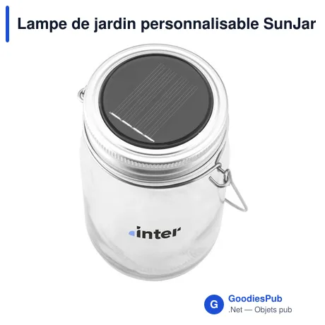 Lampe de jardin personnalisable SunJar avec logo