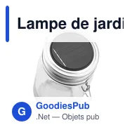 Lampe de jardin personnalisable SunJar avec logo - Miniature 2