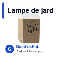 Lampe de jardin personnalisable SunJar avec logo - Miniature 6