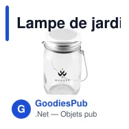 Lampe de jardin personnalisable SunJar avec logo - Miniature 9