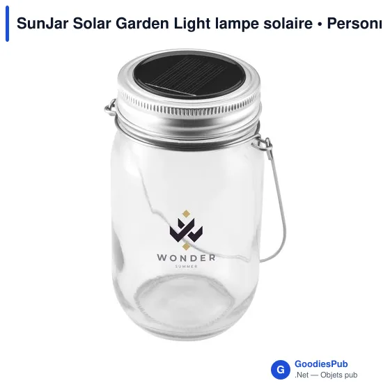 Lampe de jardin personnalisable SunJar avec logo - Image 9