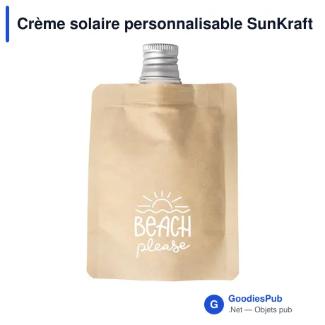 Crème solaire personnalisable SunKraft SPF 30 avec logo
