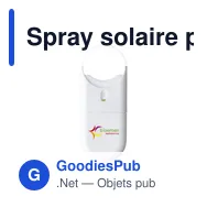 Spray solaire personnalisable SPF 30 avec logo - Sunscreen Spray HookUp - Miniature 11