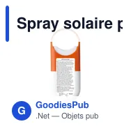 Spray solaire personnalisable SPF 30 avec logo - Sunscreen Spray HookUp - Miniature 3