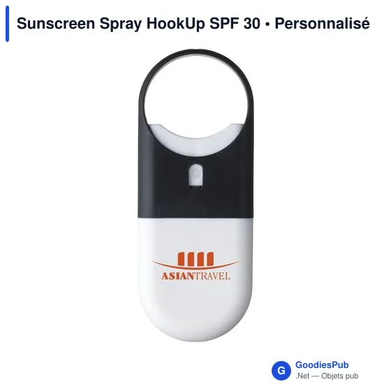 Spray solaire personnalisable SPF 30 avec logo - Sunscreen Spray HookUp - Image 5