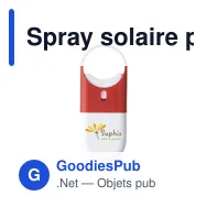 Spray solaire personnalisable SPF 30 avec logo - Sunscreen Spray HookUp - Miniature 7