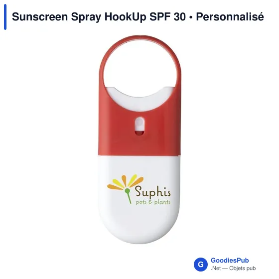 Spray solaire personnalisable SPF 30 avec logo - Sunscreen Spray HookUp - Image 7