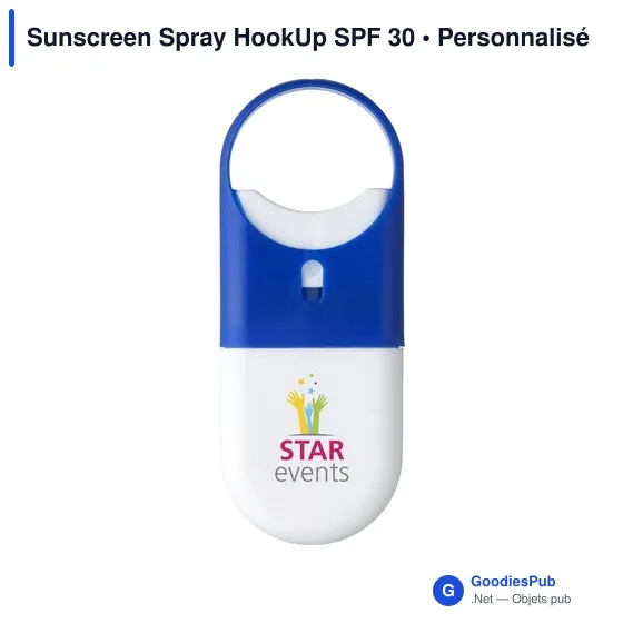 Spray solaire personnalisable SPF 30 avec logo - Sunscreen Spray HookUp - Image 9