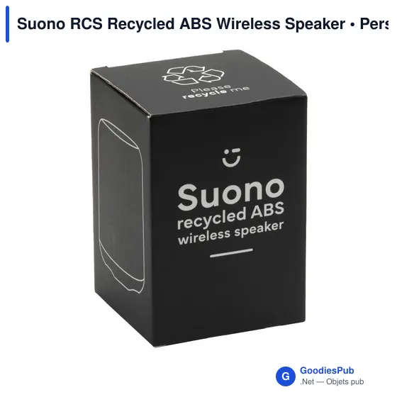Enceinte Bluetooth personnalisable Suono RCS avec logo - Image 1