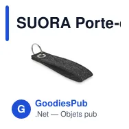 SUORA Porte-clés en feutre RPET - Miniature 1