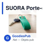 SUORA Porte-clés en feutre RPET - Miniature 8