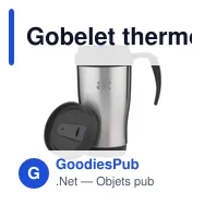 Gobelet thermos personnalisable SuperCup 400 ml avec logo - Miniature 1