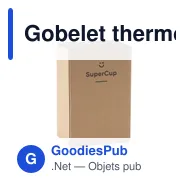 Gobelet thermos personnalisable SuperCup 400 ml avec logo - Miniature 5