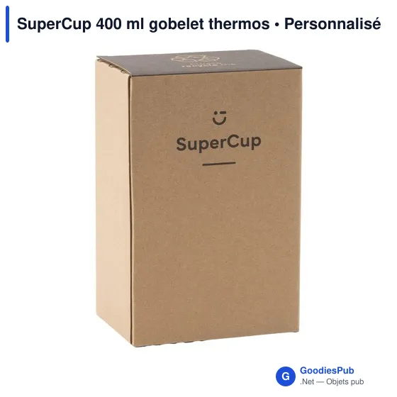 Gobelet thermos personnalisable SuperCup 400 ml avec logo - Image 5