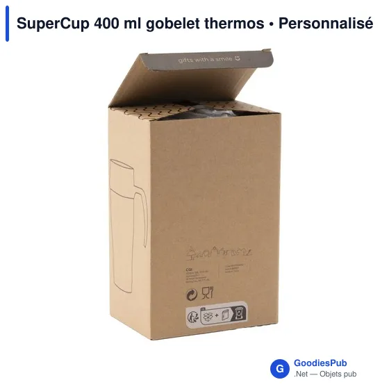 Gobelet thermos personnalisable SuperCup 400 ml avec logo - Image 6