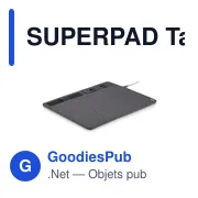 SUPERPAD Tapis de souris RPET chargeur 15W - Miniature 1