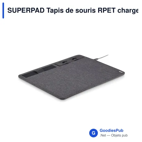 SUPERPAD Tapis de souris RPET chargeur 15W