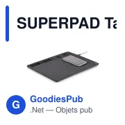SUPERPAD Tapis de souris RPET chargeur 15W - Miniature 3