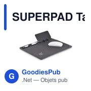 SUPERPAD Tapis de souris RPET chargeur 15W - Miniature 4