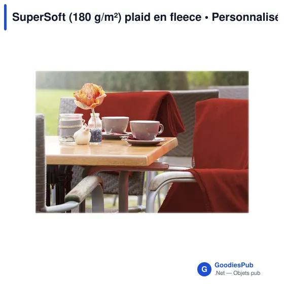 Plaid en polaire personnalisable SuperSoft avec logo - Image 1