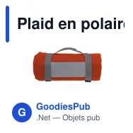 Plaid en polaire personnalisable SuperSoft avec logo - Miniature 2