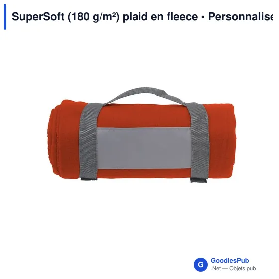 Plaid en polaire personnalisable SuperSoft avec logo - Image 2