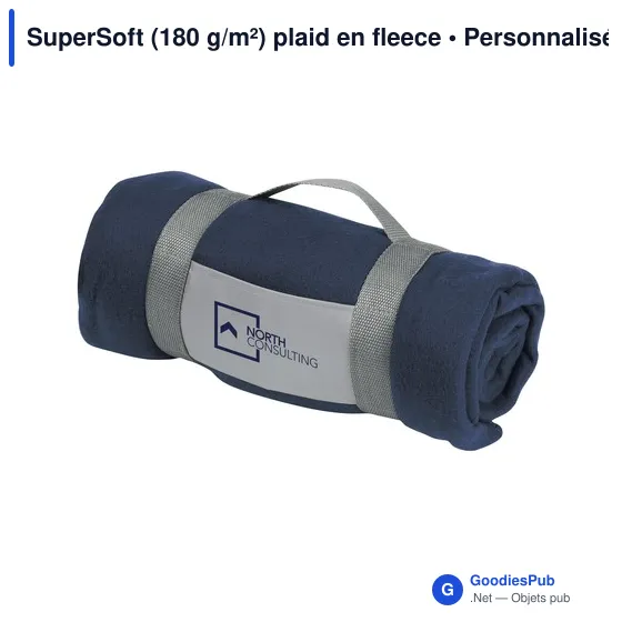 Plaid en polaire personnalisable SuperSoft avec logo - Image 11