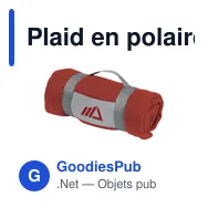 Plaid en polaire personnalisable SuperSoft avec logo - Miniature 3