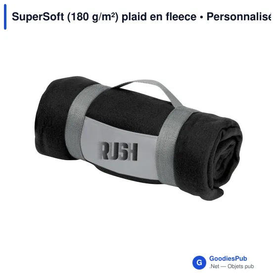 Plaid en polaire personnalisable SuperSoft avec logo - Image 5