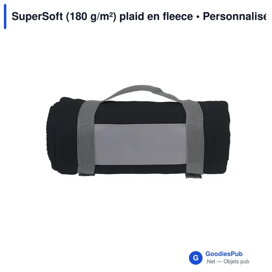 Plaid en polaire personnalisable SuperSoft avec logo - Image 6