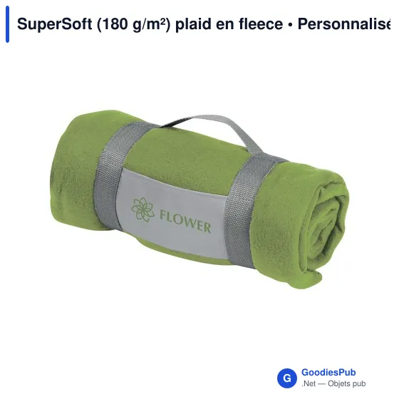 Plaid en polaire personnalisable SuperSoft avec logo - Image 9