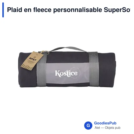 Plaid en fleece personnalisable SuperSoft RPET pour logo