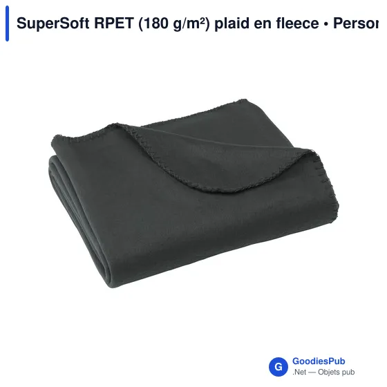 Plaid en fleece personnalisable SuperSoft RPET pour logo - Image 2