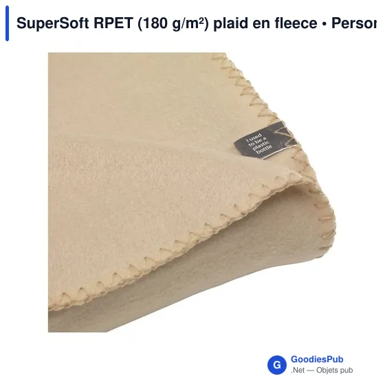 Plaid en fleece personnalisable SuperSoft RPET pour logo - Image 12
