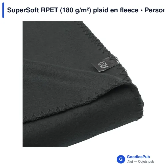 Plaid en fleece personnalisable SuperSoft RPET pour logo - Image 3