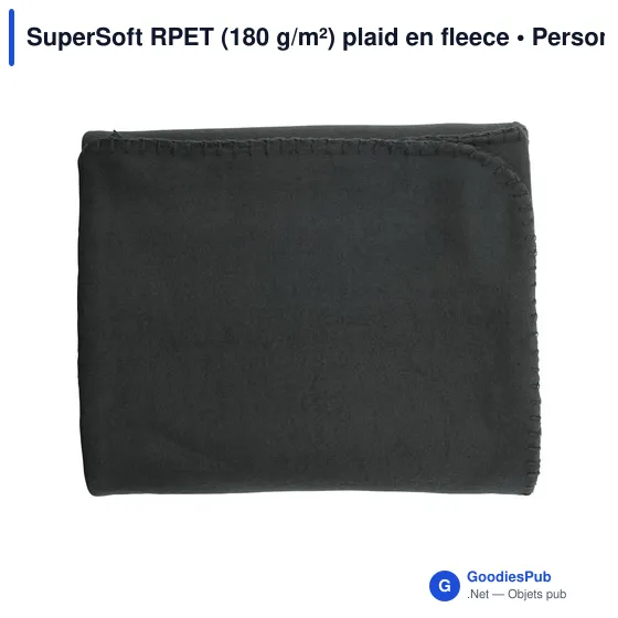 Plaid en fleece personnalisable SuperSoft RPET pour logo - Image 4