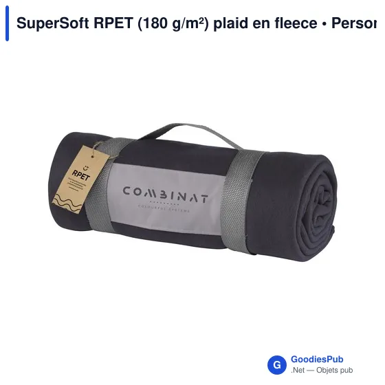 Plaid en fleece personnalisable SuperSoft RPET pour logo - Image 5