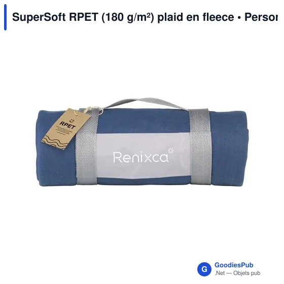 Plaid en fleece personnalisable SuperSoft RPET pour logo - Image 6