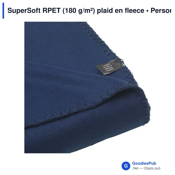 Plaid en fleece personnalisable SuperSoft RPET pour logo - Image 8