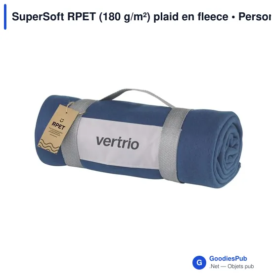 Plaid en fleece personnalisable SuperSoft RPET pour logo - Image 10
