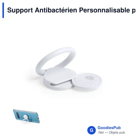 Support Antibactérien Personnalisable pour Smartphone avec Logo
