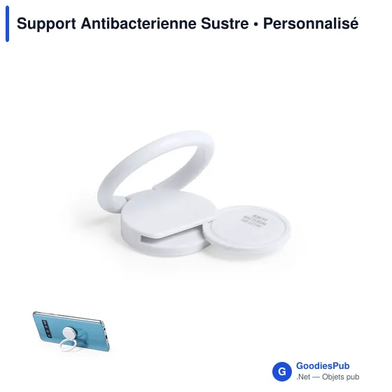 Support Antibactérien Personnalisable pour Smartphone avec Logo - Image 1